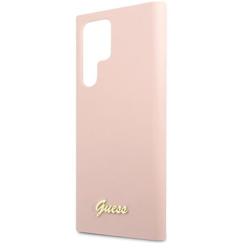 Guess GUHCS23LLSLMGPP S23 Ultra S918 różowy/pink hardcase Silicone Script na Arena.pl