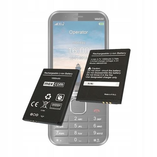 100% Oryginalna Bateria 1000mAh MAXCOM MM320 MM330 na Arena.pl