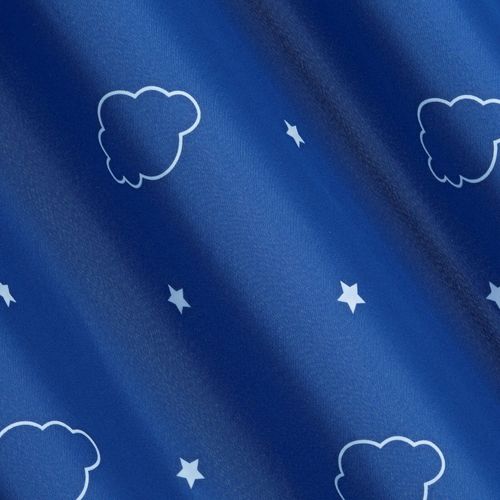 Zasłona nadruk chmur i gwiazdek na przelotkach NUBLES 140X250 granatowa na Arena.pl