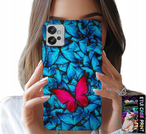 ETUI DO MOTOROLA G32 - NIEBIESKIE MOTYLKI, MOTYL, KOBIECE WZORY na Arena.pl