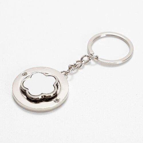 Obrotowy brelok do kluczy do sublimacji - kwiatek zdjęcie 1