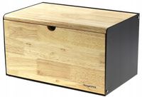 CHLEBAK Drewniany CZARNY DESKA Pojemnik KonigHOFFER Vitrum 35,5x21,5x19,5