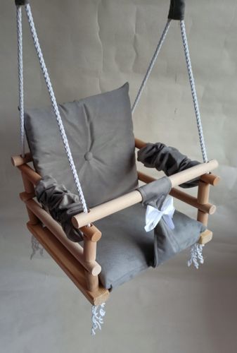 Huśtawka 3w1 dzieci SZARA dom ogród prezent pokój na Arena.pl