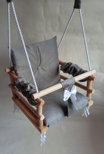 Huśtawka 3w1 dzieci SZARA dom ogród prezent pokój zdjęcie 2