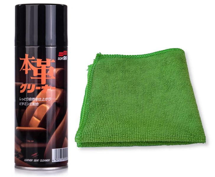 Soft99 Leather Seat Cleaner 300ml + 1 Mikrofibra zdjęcie 1