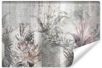 Fototapeta Do Jadalni Liście Tropikalne BETON Abstrakcja 135cm x 90cm