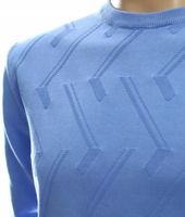 STROKERS klasyczny elegancki sweter męski z bawełny XXL 2XL błękitny