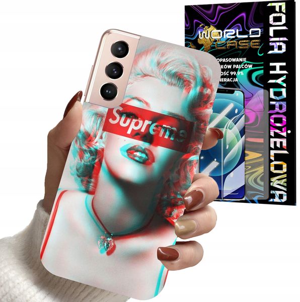 ETUI DO SAMSUNG S22+ PLUS - Monroe MODNE KOBIECE WZORY + FOLIA zdjęcie 1