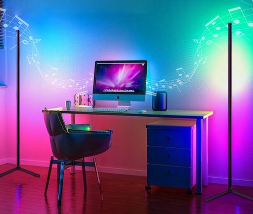 LAMPA NAROŻNA PODŁOGOWA STOJĄCA LED RGB PILOT APKA na Arena.pl
