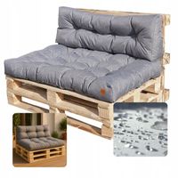 Poduszki ogrodowe ZESTAW na euro palety meble PIKOWANE WODOODPORNE 120x80