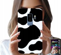 ETUI DO SAMSUNG GALAXY S9 PLUS - CZARNO - BIAŁE ŁATY KROWA, MODNE WZORY