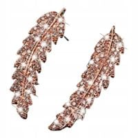 16 0048 Kolczyki skrzydła anielskie cyrkonie rose gold
