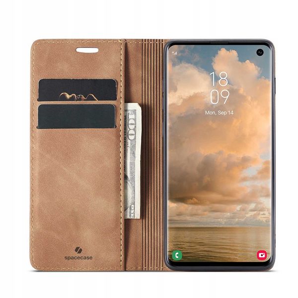 Spacecase Wallet Galaxy S10 Light Brown zdjęcie 14