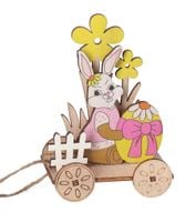 ZAJĄC ZAJĄCZEK WIELKANOCNY DREWNIANY OZDOBA FIGURKA