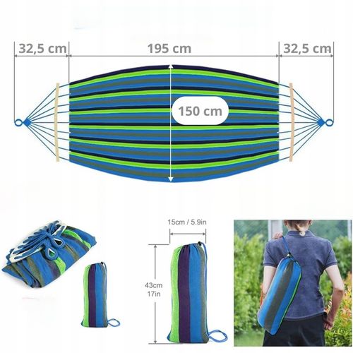 HAMAK OGRODOWY ze stelażem dwuosobowy brazylijski DUŻY RED GARDEN ZESTAW na Arena.pl