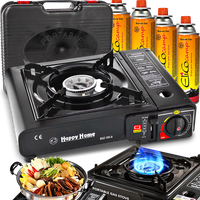 Kuchenka Gazowa Turystyczna 2W1 Z Reduktorem i Walizką 4X Kartusze gazowe