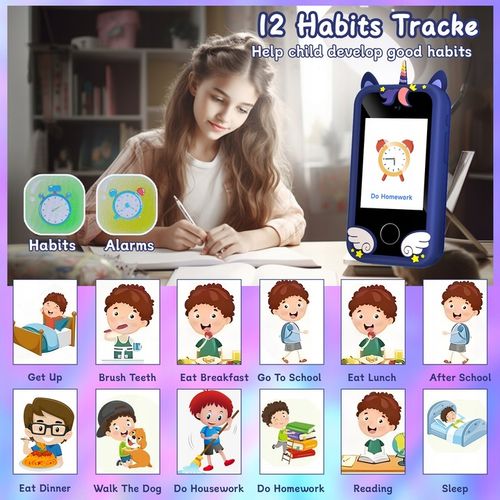 ZABAWKOWY SMARTFON DOTYKOWY EKRAN DOTYKOWY Z ODTWARZACZEM MUZYKI PODWÓJNY na Arena.pl