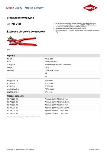 dziurkacz rewolwerowy 220mm - kn 90 70 220 na Arena.pl