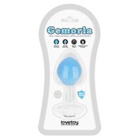 gemoria silicone butt plug (glow-in-the-dark) - blue