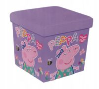 Pufa do przechowywania Świnka Peppa fioletowy 31 x 31 x 31 cm składany puf