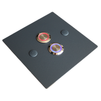 Przycisk podwójny dzwonka do domofonu wyjścia furtki bramy drzwi LED antrac