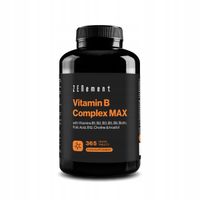 Witamina B Complex MAX & B1 B2 B3 B5 B6 B7 Kwas Foliowy B12 - 365 Tabletek