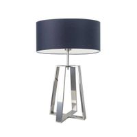 Lampka THOR abażur granatowy stelaż srebrny