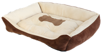 Legowisko dla psa brązowe XL prostokątne BONE 74x59x12cm