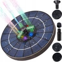 Fontanna Solarna Ogrodowa Pływająca Led Rgb 18Cm Do Oczka Wodnego