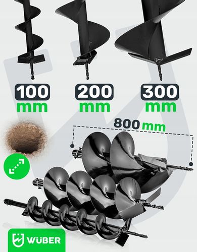 WIERTNICA SPALINOWA ŚWIDER DO GLEBY ZIEMI 5,2KM+PRZEDŁUŻKA WIERTŁA 10/20/30 na Arena.pl