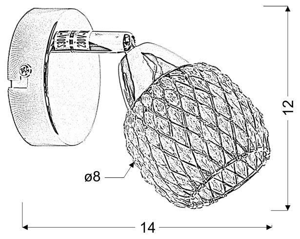 Clear kinkiet 1x40W G9 fiolet zdjęcie 2