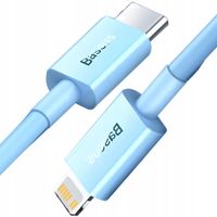 Kabel Baseus USB-C Lightning PD 20W Szybkie Ładowanie 1m Niebieski