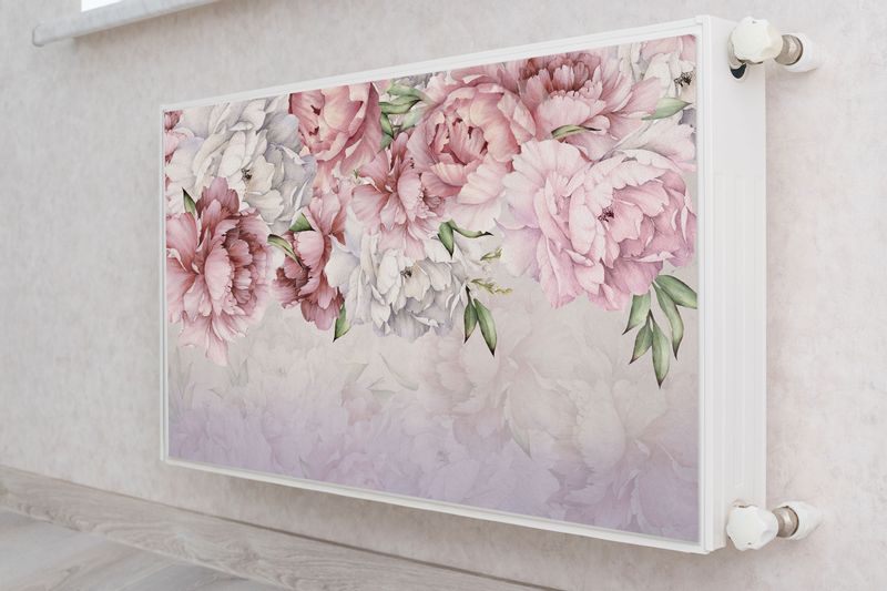 Mata MAGNETYCZNA Grzejnika PIWONIE Kwiaty Natura 80cm x 60cm zdjęcie 4