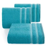 Ręcznik frotte z bordiurą 70x140 turkusowy
