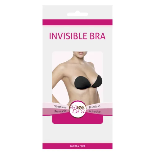 bye bra invisible bra c czarny - samonośny biustonosz bez ramiączek na Arena.pl