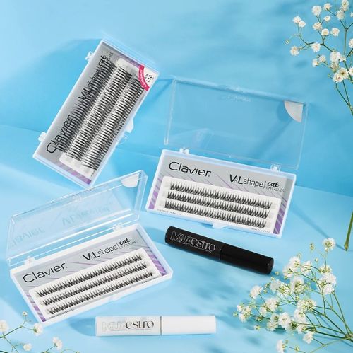 Kępki rzęs Clavier V&L Shape cat eyelashes skręt L - 10mm na Arena.pl