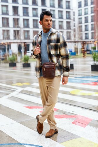 pojemna, skórzana torba męska z kieszeniami — peterson na Arena.pl