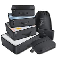 Pojemny Podróżny Organizer Zestaw 7szt Walizki Torby Szafy siatki pranie