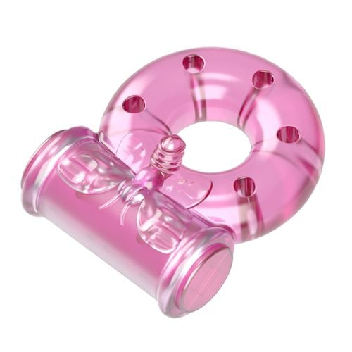 vibrating cock ring & condom set - pink na Arena.pl