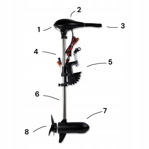 Silnik elektryczny zaburtowy do łodzi pontonu Volt Polska Zefir 75 lbs 900W na Arena.pl
