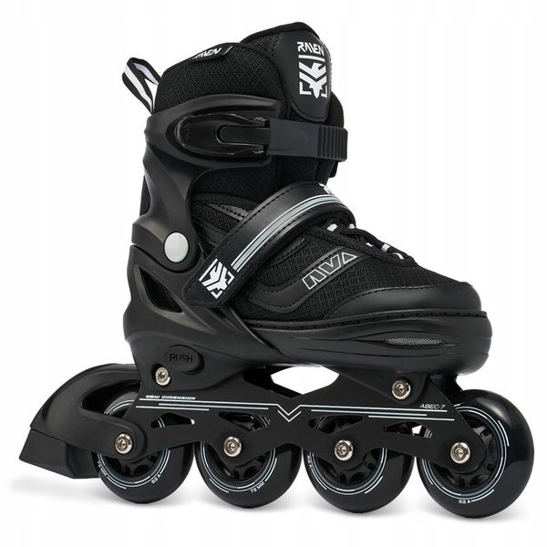 Rolki Regulowane RAVEN Drill Black 34-37 zdjęcie 1