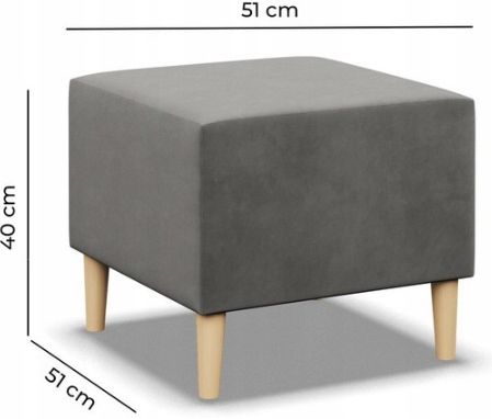 PUFA BLANK SZARA 50x50 Podnóżek PUF na Arena.pl