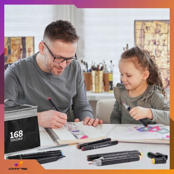 Markery alkoholowe flamastry mazaki pisaki dwustronne touch podstawka 168 zdjęcie 16