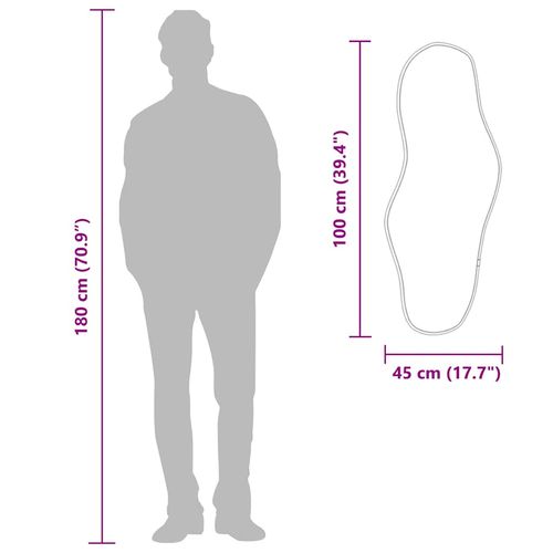 Lustro ścienne, srebrne, 100x45 cm na Arena.pl