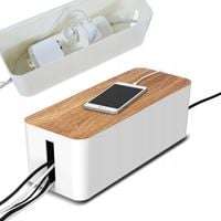 POJEMNIK ORGANIZER NA KABLE LISTWY BOX DREWNO M