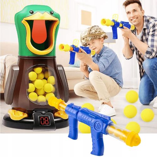 GRA GŁODNA KACZKA XXL STRZELANIE DO CELU DLA DZIECI 2 PISTELETY 24 KULKI na Arena.pl