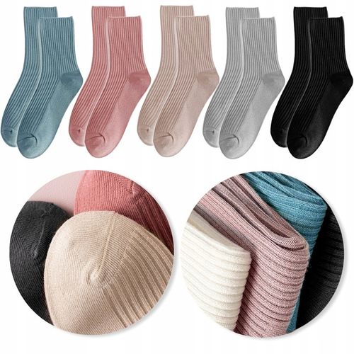 5x DAMSKIE BAWEŁNIANE SKARPETY BEZUCISKOWE JAKOŚĆ na Arena.pl