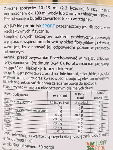 Probiotyk sport BIO - Joy Day - 500ml na Arena.pl