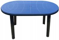 OWALNY DO OGRODU MOCNY! DUŻY STÓŁ OGRODOWY 135x80 GRANATOWY