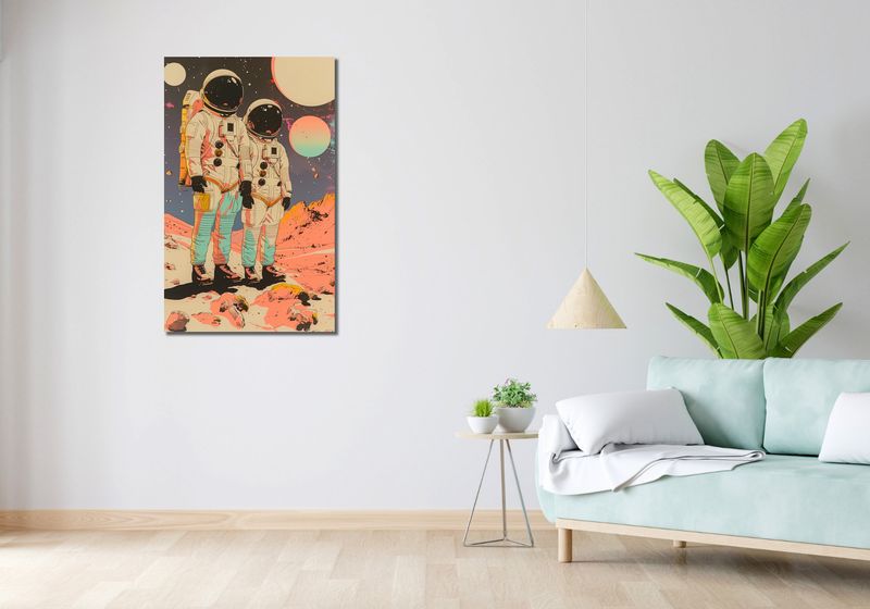 Obraz 60x100cm Astrounauci Kosmonauci zdjęcie 2